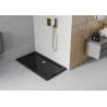 Mexen Flat cadă de duș dreptunghiulară slim 140 x 70 cm, negru, sifon auriu - 40707014G