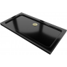 Mexen Flat brodă plat dreptunghiular slim 120 x 70 cm, negru, sifon auriu - 40707012G