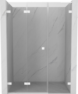Mexen Lunar-F L uși de duș pliante stânga 130 cm, transparent, alb - 836SL-130-050-20-00-L