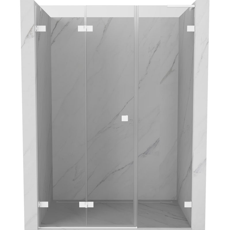 Mexen Lunar-F L uși de duș pliabile stânga 140 cm, transparent, alb - 836SL-140-050-20-00-L