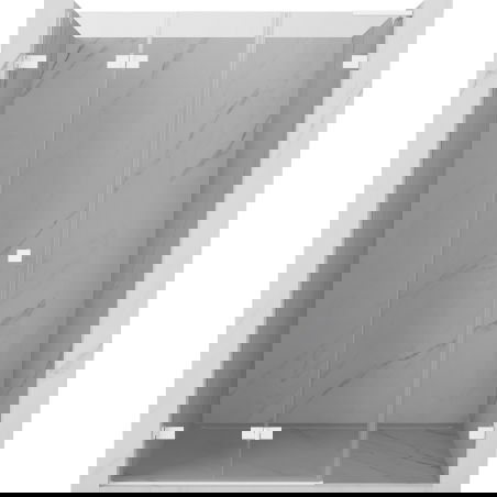 Mexen Lunar-F L uși de duș pliabile stânga 140 cm, transparent, alb - 836SL-140-050-20-00-L