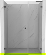Mexen Lunar-B L uși de duș pivotante stânga 140 cm, transparent, metal armat - 832SL-140-050-95-00-L