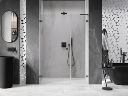 Mexen Lunar-B L ușă de duș rabatabilă stânga 150 cm, transparentă, gun metal - 832SL-150-050-95-00-L