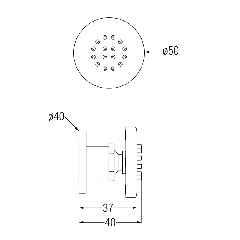 Mexen oldalsó falon kívüli fúvóka, fehér - 79361-20