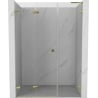 Mexen Lunar-F L uși de duș pliabile stânga 130 cm, transparent, auriu - 836SL-130-050-50-00-L
