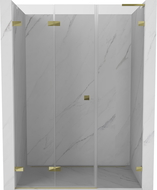 Mexen Lunar-F L uși de duș pliabile stânga 130 cm, transparent, auriu - 836SL-130-050-50-00-L
