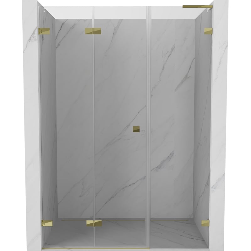 Mexen Lunar-F L uși de duș pliabile stânga 135 cm, transparent, auriu - 836SL-135-050-50-00-L