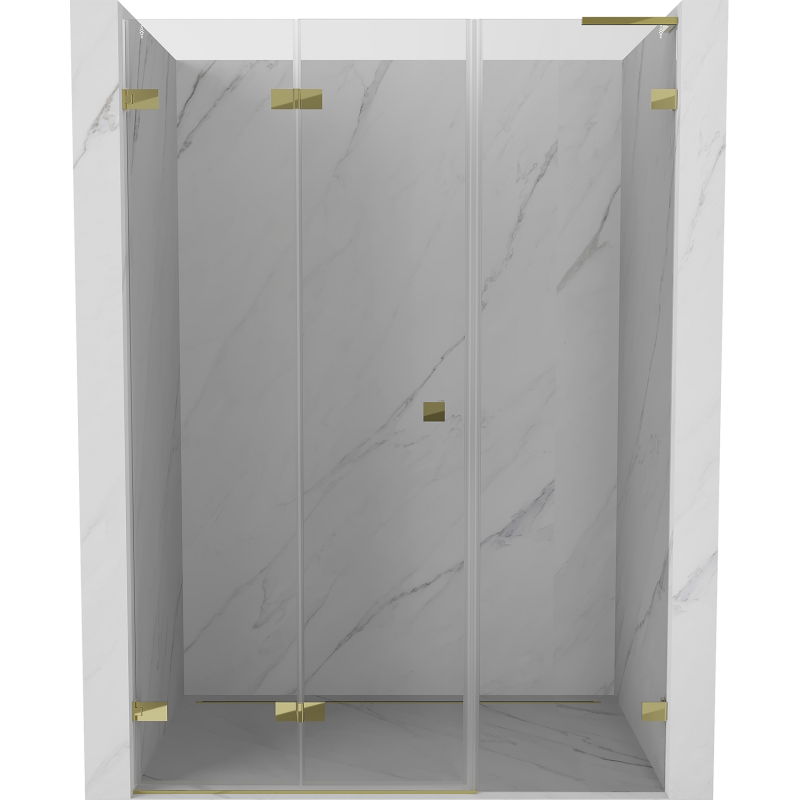 Mexen Lunar-F L uși de duș pliante stânga 140 cm, transparent, auriu - 836SL-140-050-50-00-L