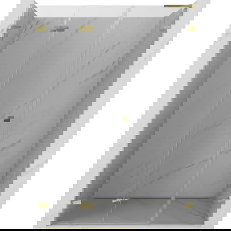 Mexen Lunar-F L uși de duș pliante stânga 140 cm, transparent, auriu - 836SL-140-050-50-00-L