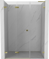 Mexen Lunar-F L uși de duș pliante stânga 140 cm, transparent, auriu - 836SL-140-050-50-00-L