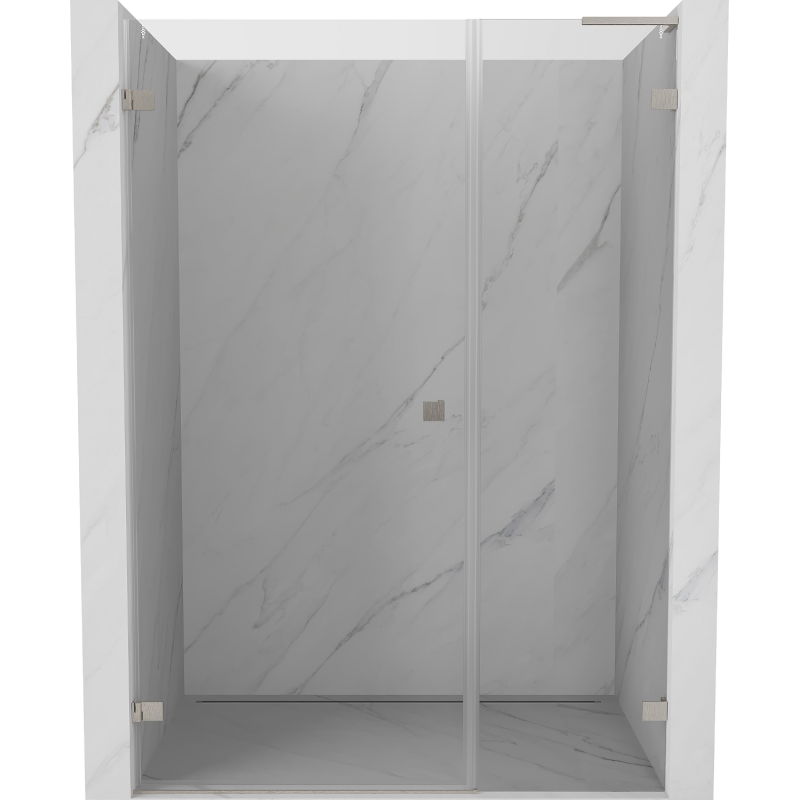 Mexen Lunar-B L uși de duș batante stânga 120 cm, transparent, nichel periat - 832SL-120-050-97-00-L