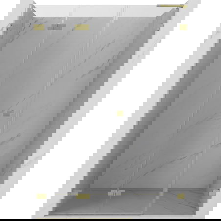 Mexen Lunar-F L Uși pliabile pentru duș stânga 115 cm, transparent, auriu periat - 836SL-115-050-55-00-L