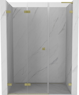 Mexen Lunar-F L ușă de duș pliabilă stânga 115 cm, transparent, auriu periat - 836SL-115-050-55-00-L