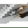 Mexen Flat négyzet alakú slim zuhanytálca  100 x 100 cm, Fekete, szifon Fekete - 40701010B