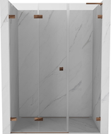 Mexen Lunar-F L uși de duș pliante stânga 140 cm, transparent, aur roz - 836SL-140-050-60-00-L