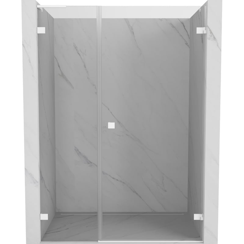 Mexen Lunar-B L uși de duș batante dreapta 125 cm, transparent, alb - 832SL-125-050-20-00-P