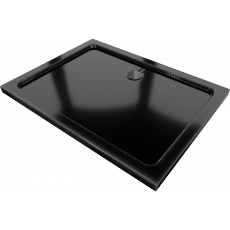Mexen Flat téglalap alakú slim zuhanytálca  120 x 100 cm, Fekete, szifon Fekete - 40701012B