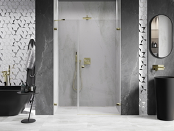 Mexen Lunar-B right-hand opening shower door 115 cm, transparent, gold - 832S-115-050-50-00-P