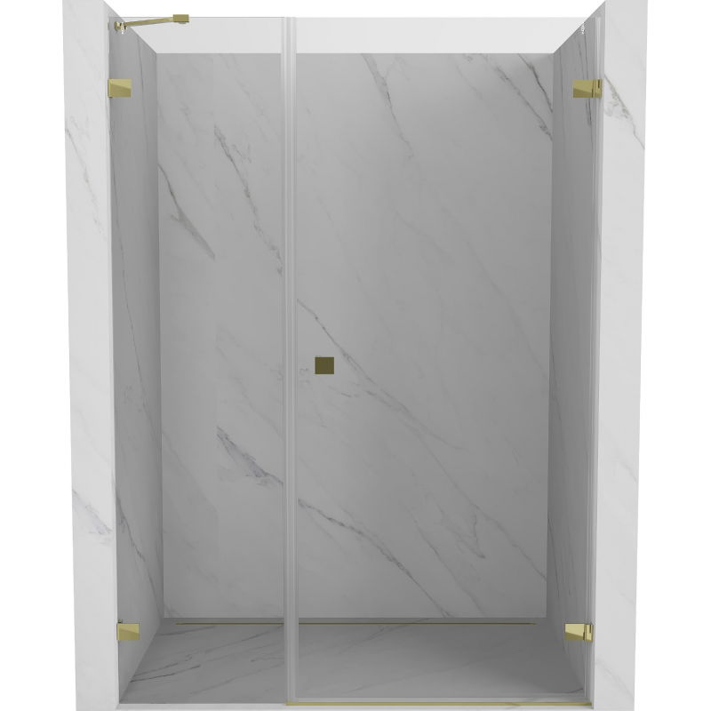 Mexen Lunar-B uși de duș batante dreapta 120 cm, transparente, aurii - 832S-120-050-50-00-P
