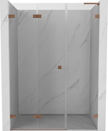 Mexen Lunar-F L ușile de duș pliante stânga 140 cm, transparent, cupru periat - 836SL-140-050-65-00-L