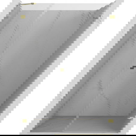 Mexen Lunar-B ușă de duș pivotantă dreaptă 135 cm, transparentă, aurie - 832S-135-050-50-00-P