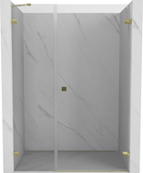 Mexen Lunar-B uși de duș batante dreapta 145 cm, transparent, aurii - 832S-145-050-50-00-P