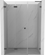 Mexen Lunar-F L uși de duș pliante stânga 125 cm, transparent, gri armat periat - 836SL-125-050-66-00-L