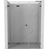 Mexen Lunar-F L ușă de duș pliabilă stânga 130 cm, transparentă, gri pistol periat - 836SL-130-050-66-00-L