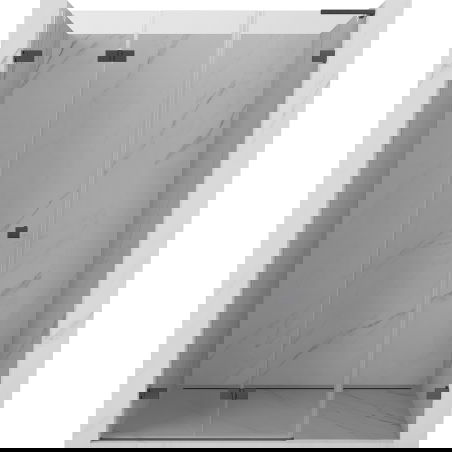 Mexen Lunar-F L uși de duș pliante stânga 135 cm, transparent, gri armă periat - 836SL-135-050-66-00-L