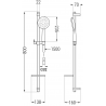 Mexen DQ67 set de duș glisant, crom - 785674581-00