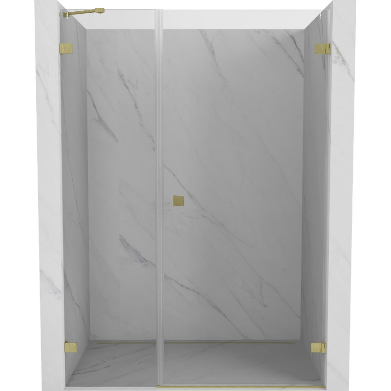 Mexen Lunar-B ușă de duș pivotantă dreaptă 110 cm, transparentă, aurie periată - 832S-110-050-55-00-P