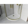 Mexen Rio cabină de duș semi-rotundă 90 x 90 cm, transparent, auriu + cadă Flat, alb - 863-090-090-50-00-4110G