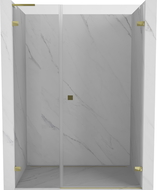 Mexen Lunar-B L uși de duș batante dreapta 120 cm, transparent, aurii - 832SL-120-050-50-00-P