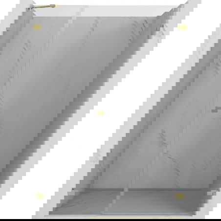 Mexen Lunar-B uși de duș batante dreapta 115 cm, transparente, aurie periată - 832S-115-050-55-00-P