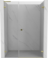 Mexen Lunar-B L uși de duș drept, transparente, 145 cm, aurii - 832SL-145-050-50-00-P