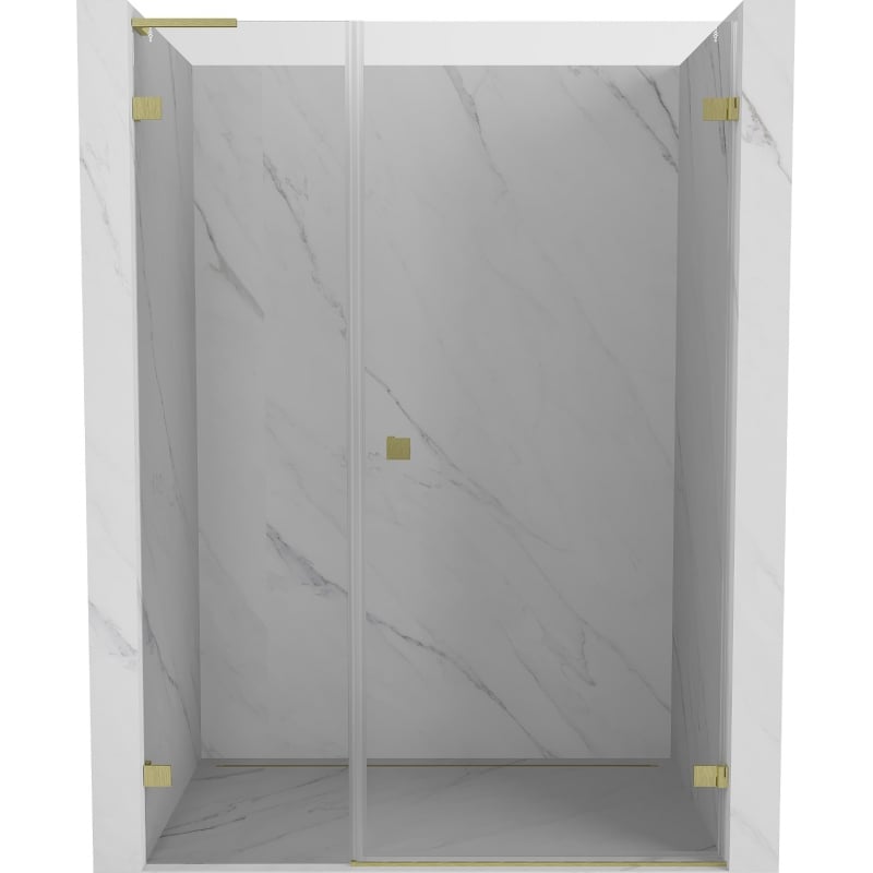 Mexen Lunar-B L uși de duș batante dreapta 125 cm, transparent, auriu mat - 832SL-125-050-55-00-P