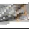 Mexen Rio cabina de duș semicirculară 90 x 90 cm, înghețat, auriu + bazin plat, alb - 863-090-090-50-30-4110G