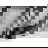 Mexen Lunar-B L uși de duș batante dreapta 135 cm, transparente, auriu periat - 832SL-135-050-55-00-P