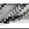 Mexen Lunar-B L uși de duș batante dreapta 135 cm, transparente, auriu periat - 832SL-135-050-55-00-P