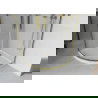 Cabină de duș semicirculară Mexen Rio 90 x 90 cm, mat, aurie + cadă Flat, alb - 863-090-090-50-30-4110G