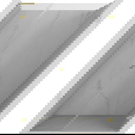 Mexen Lunar-B L uși de duș cu deschidere spre dreapta 145 cm, transparente, aurii mat - 832SL-145-050-55-00-P