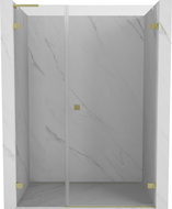 Mexen Lunar-B L ușă de duș pivotantă dreapta 145 cm, transparentă, aurie periată - 832SL-145-050-55-00-P