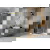 Mexen Rio zuhanykabin félköríves 80 x 80 cm, grafit, arany + Flat zuhanytálca, fehér - 863-080-080-50-40-4110G