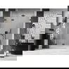 Mexen Lunar-F L ușă de duș pliabilă stânga 140 cm, transparentă, neagră - 836SL-140-050-70-00-L