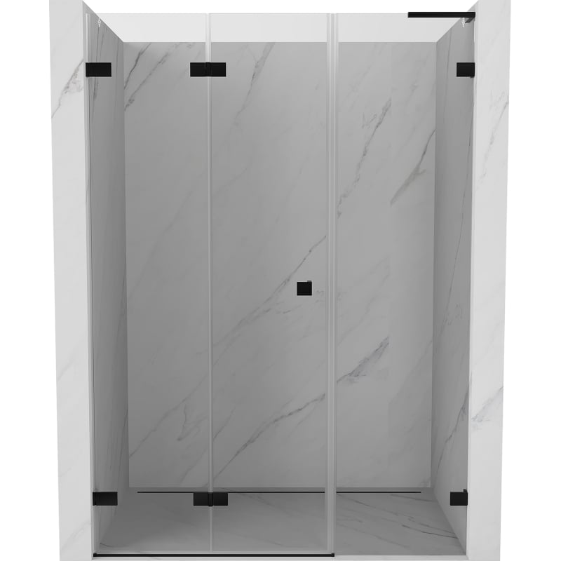 Mexen Lunar-F L uși de duș pliabile pe stânga 150 cm, transparent, negru - 836SL-150-050-70-00-L