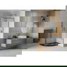 Mexen Rio zuhanykabin félkör ívű 80 x 80 cm, áttransparent, arany + Flat zuhanytálca, fekete - 863-080-080-50-00-4170G