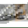 Mexen Rio zuhanykabin félkör ívű 80 x 80 cm, áttransparent, arany + Flat zuhanytálca, fekete - 863-080-080-50-00-4170G