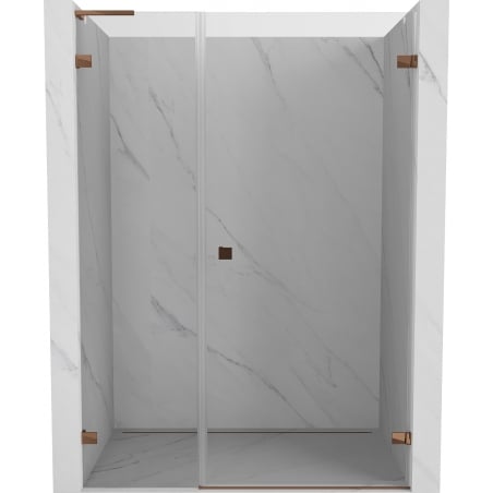 Mexen Lunar-B L zuhanyajtó, jobbos, 150 cm, átlátszó, rózsaszín arany - 832SL-150-050-60-00-P