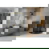 Mexen Rio zuhanyzó kabin félköríves 80 x 80 cm, grafit, arany + Flat zuhanytálca, fekete - 863-080-080-50-40-4170G