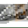 Mexen Rio zuhanyzó kabin félköríves 80 x 80 cm, grafit, arany + Flat zuhanytálca, fekete - 863-080-080-50-40-4170G